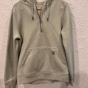 Carhartt Women's Sage Green Zip-Up Sweater